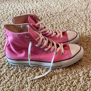Converse high tops pink